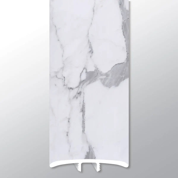 Trecento Calacatta Legend Semi Gloss T Molding Marble Look Lvt Moldings 1.77x0.28