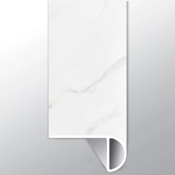 Trecento Calacatta Marbello Semi Gloss Overlap Stair Nose Lvt Moldings 2.23x1.03