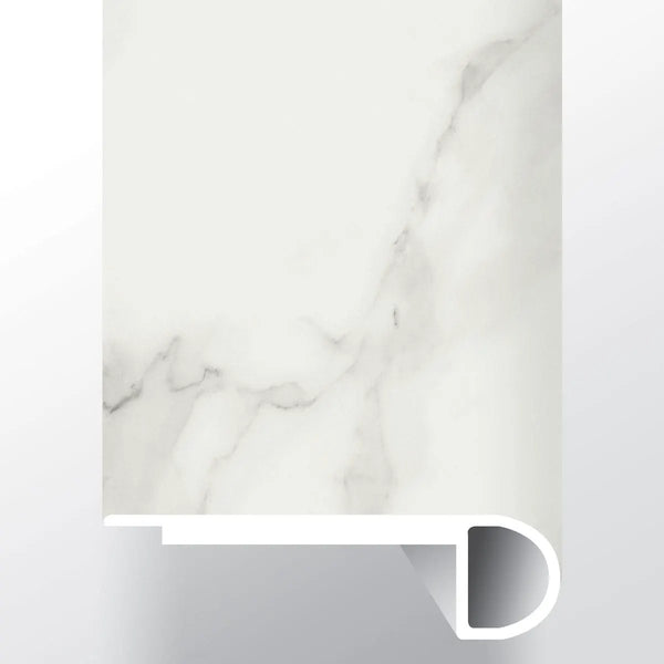 Trecento Calacatta Venosa Gold Semi Gloss Flush Stair Nose Marble Look Lvt Moldings 2.75x0.75
