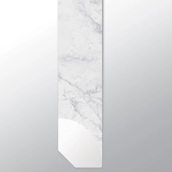 Trecento Carrara Avell Semi Gloss Quarter Round Marble Look Lvt Moldings 0.64x0.75