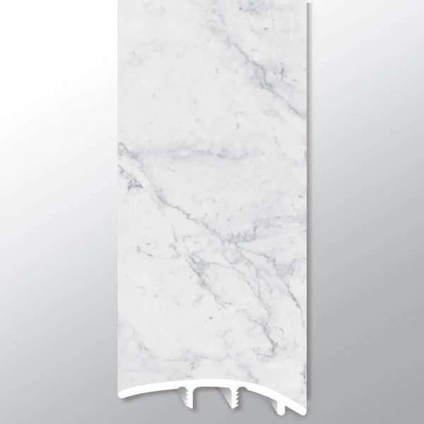 Trecento Carrara Avell Semi Gloss Stair Riser Marble Look Lvt Moldings 2.23x1.03