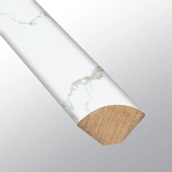 Trecento Calacatta Serra Semi Gloss Quarter Round Marble Look Lvt Moldings 0.64x0.75