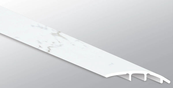 Trecento Calacatta Serra Semi Gloss Stair Riser Marble Look Lvt Moldings 2.23x1.03