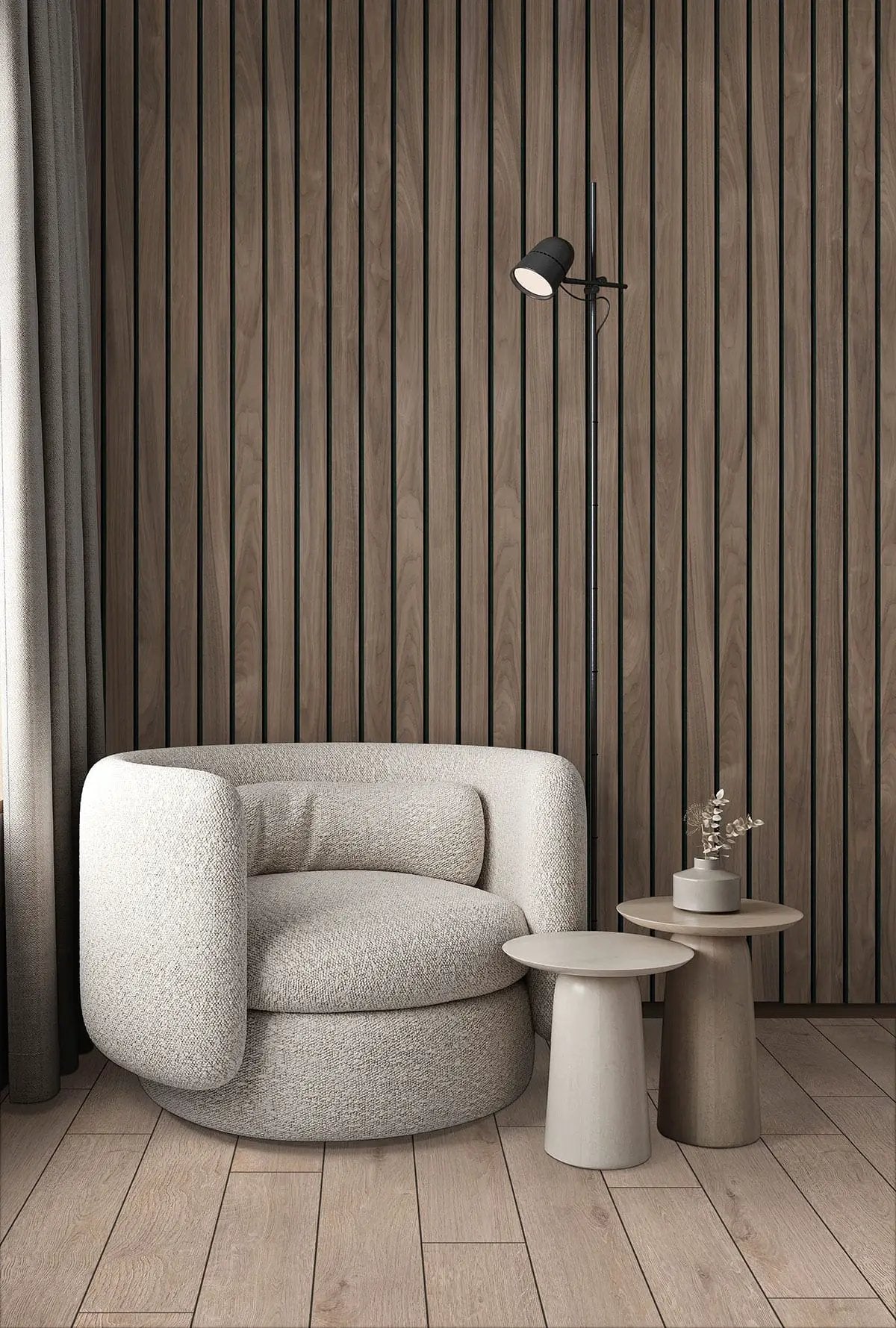 Andover Daria Umber Semi Gloss T Molding Wood Look Lvt Moldings 1.77x0.28 in a finished room