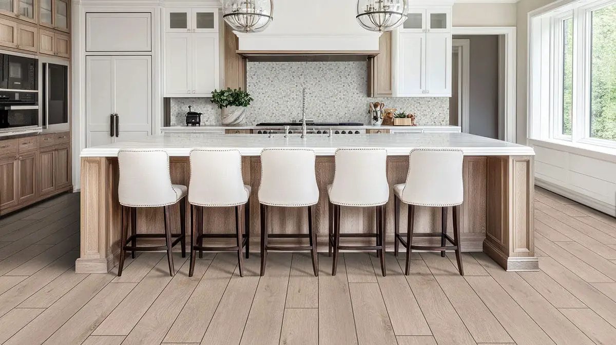Andover Daria Umber Semi Gloss End Cap Wood Look Lvt Moldings 1.5x0.25 in a finished room