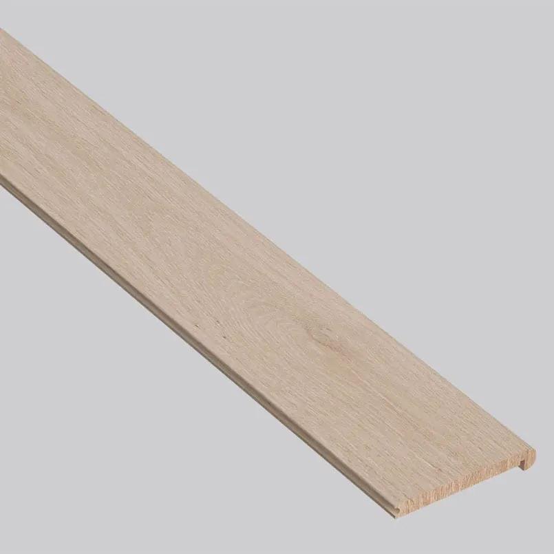 Smithcliffs Driftway Semi Gloss Flush Stair Nose Wood Look Rigid Core Moldings 4.53x0.94 close up