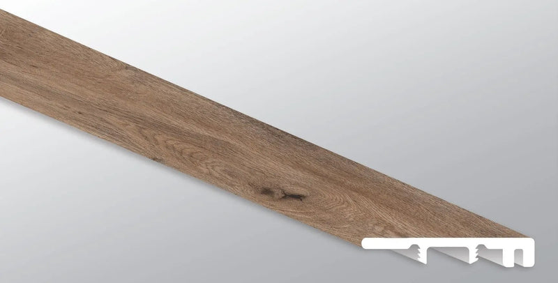 Cyrus Fauna Semi Gloss End Cap Wood Look Lvt Moldings 1.5x0.25 close up