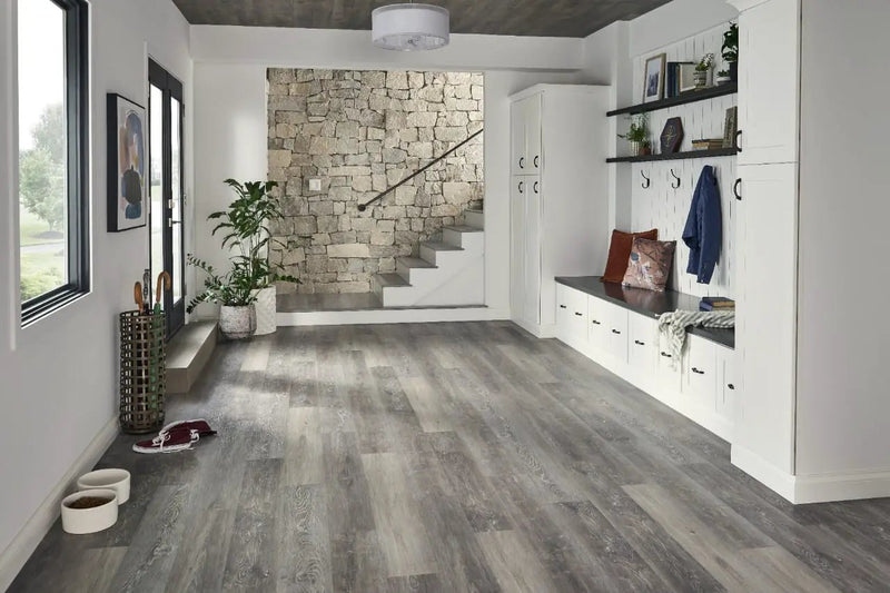 Prescott Finely Matte Wood Look Lvt Planks 7x48 in a finished room