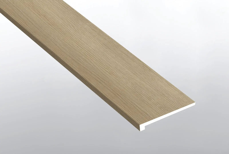 Laurel Flaxen Semi Gloss Wood Look Lvt Moldings 12x1.25 1.25 inch close up