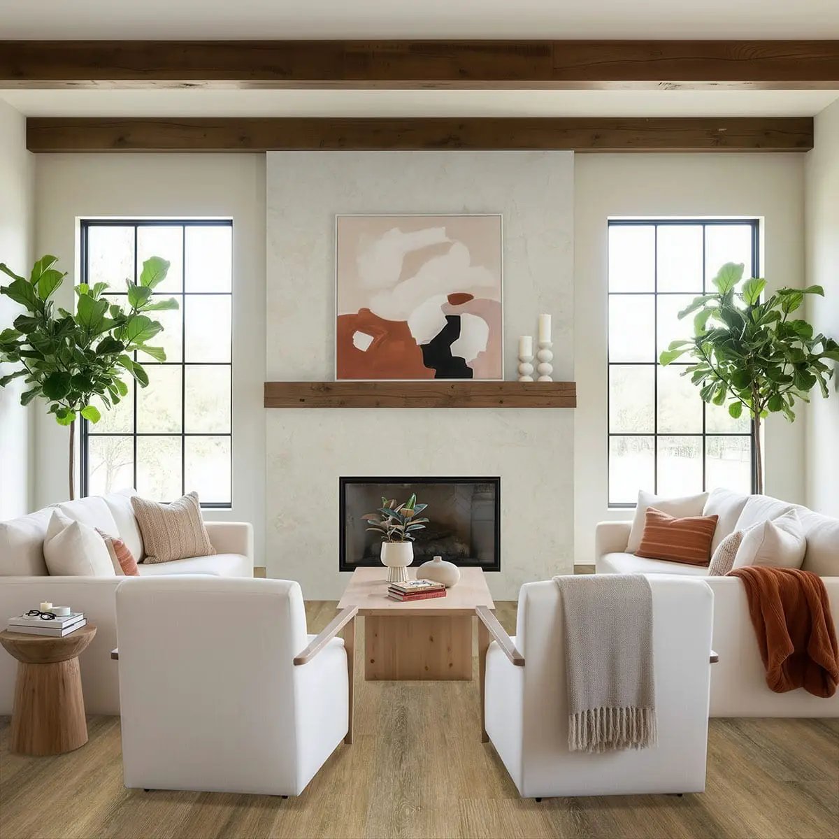 Laurel Hatboro Hills Semi Gloss End Cap Wood Look Lvt Moldings 1.5x0.25 in a finished room