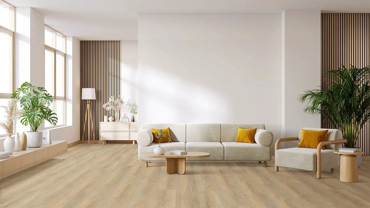 Laurel Honey Hollow Semi Gloss Wood Look Lvt Moldings 12x1.25 1.25 inch in a finished room