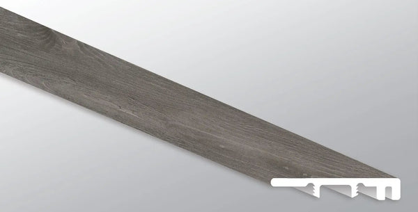 Glenridge Woodrift Gray Semi Gloss End Cap Wood Look Lvt Moldings 1.5x0.25