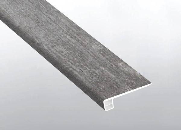 Andover Kingsdown Gray Semi Gloss Flush Stair Nose End Cap Wood Look Lvt Moldings 2.75x0.75