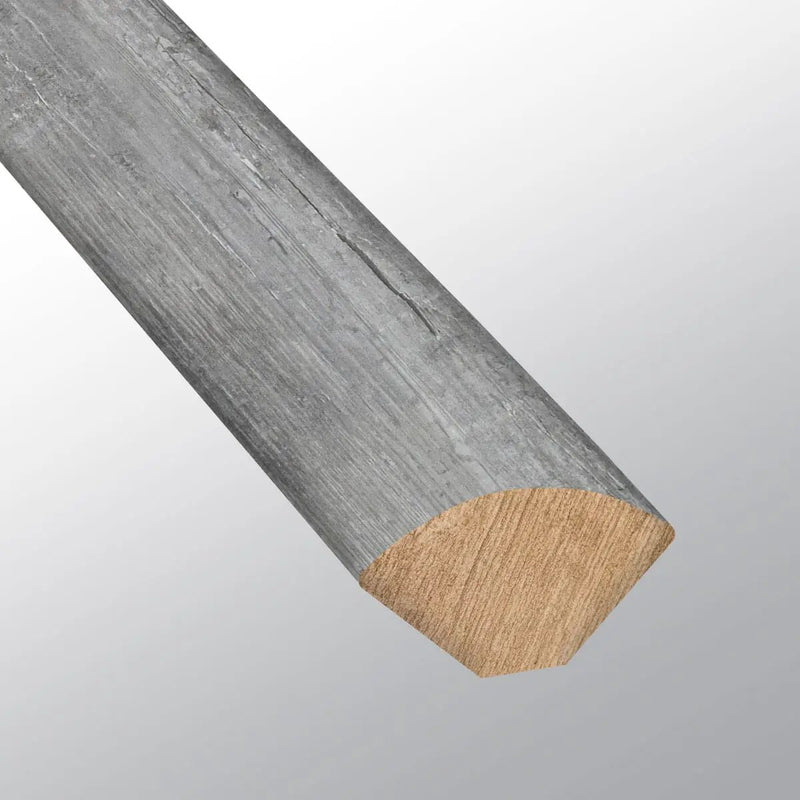 Andover Kingsdown Gray Semi Gloss Quarter Round Wood Look Lvt Moldings 0.64x0.75 close up