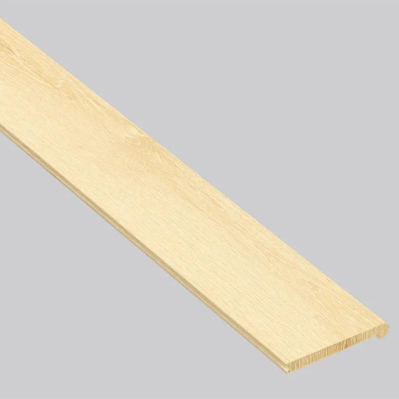 Smithcliffs Lanston Oak Semi Gloss Flush Stair Nose Wood Look Rigid Core Moldings 4.53x0.94 close up