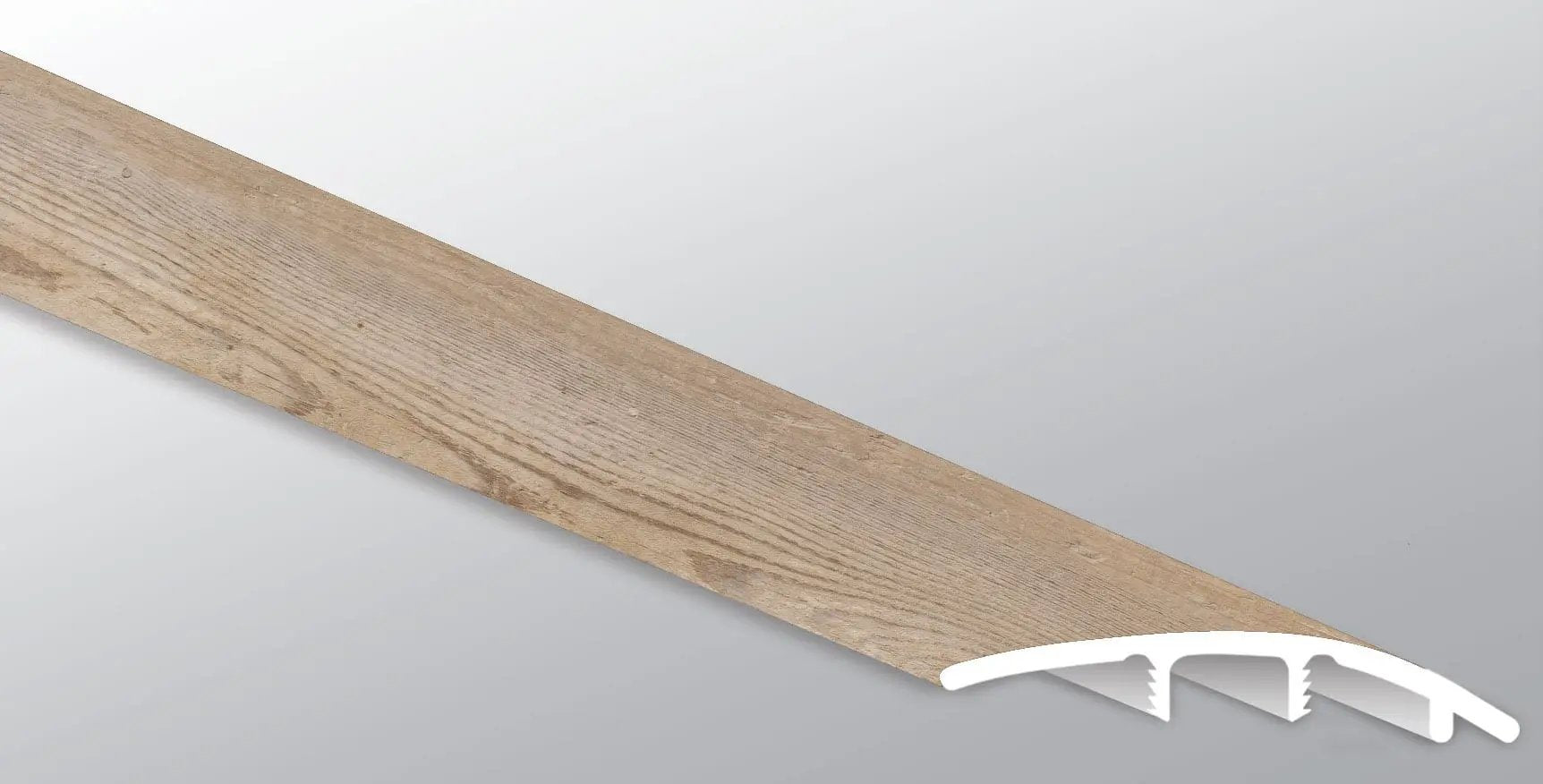 Glenridge Lime Washed Oak Semi Gloss Stair Riser Wood Look Lvt Moldings 1.77x0.345 by MSI Surfaces
