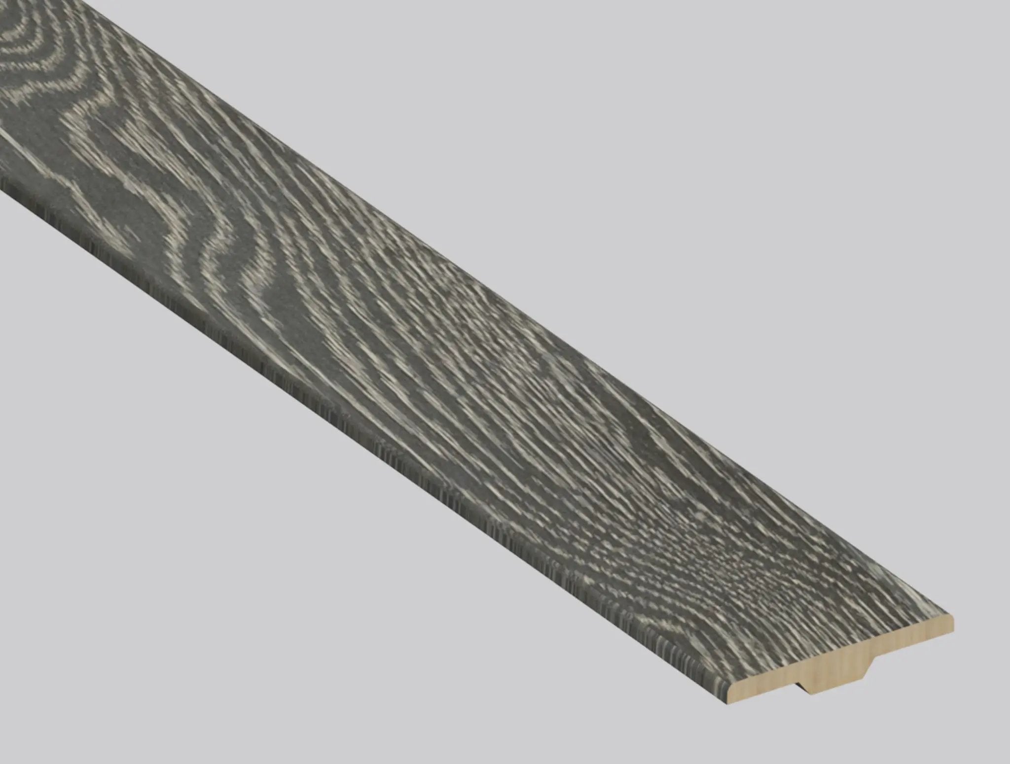 Woodhills Liora Oak Wood Semi Gloss T Molding Look Moldings 1.25x0.28 close up