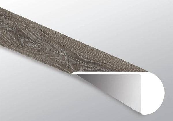 Glenridge Charcoal Oak Semi Gloss Overlap Stair Nose Wood Look Lvt Moldings 2.23x1.03