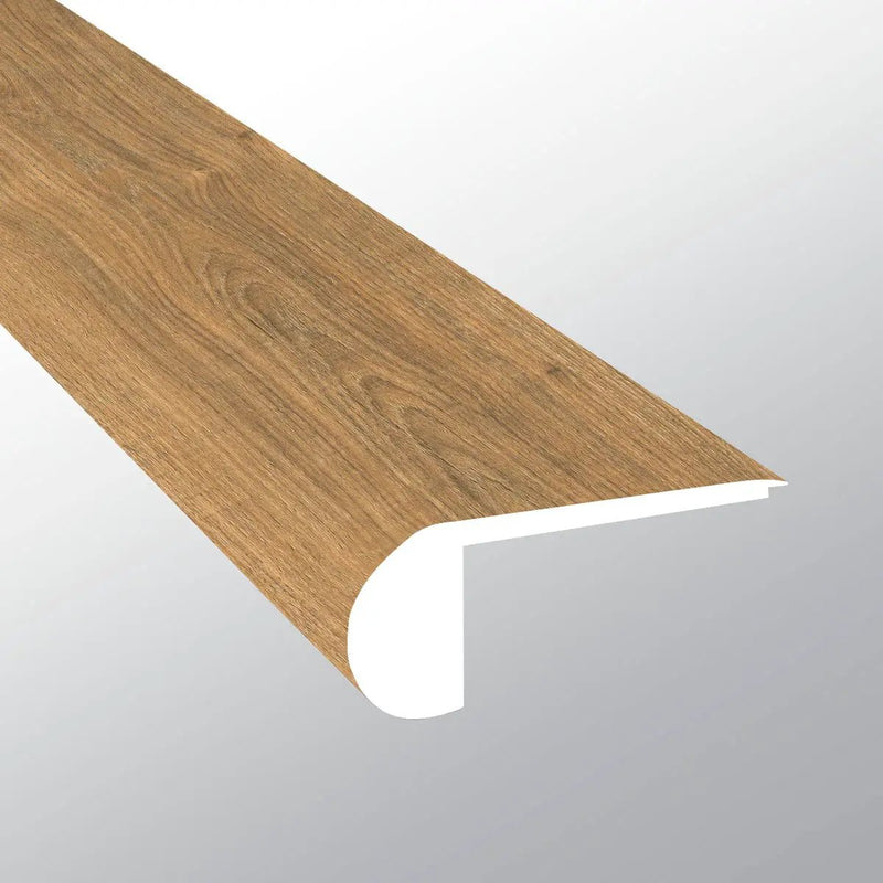 Wayne Parc Macland Semi Gloss Flush Stair Nose Wood Look Lvt Moldings 2.75x0.75 close up