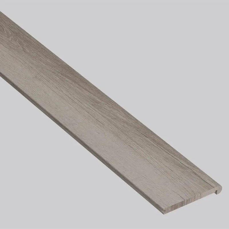 Smithcliffs Malton Semi Gloss Flush Stair Nose Wood Look Rigid Core Moldings 4.53x0.94 close up