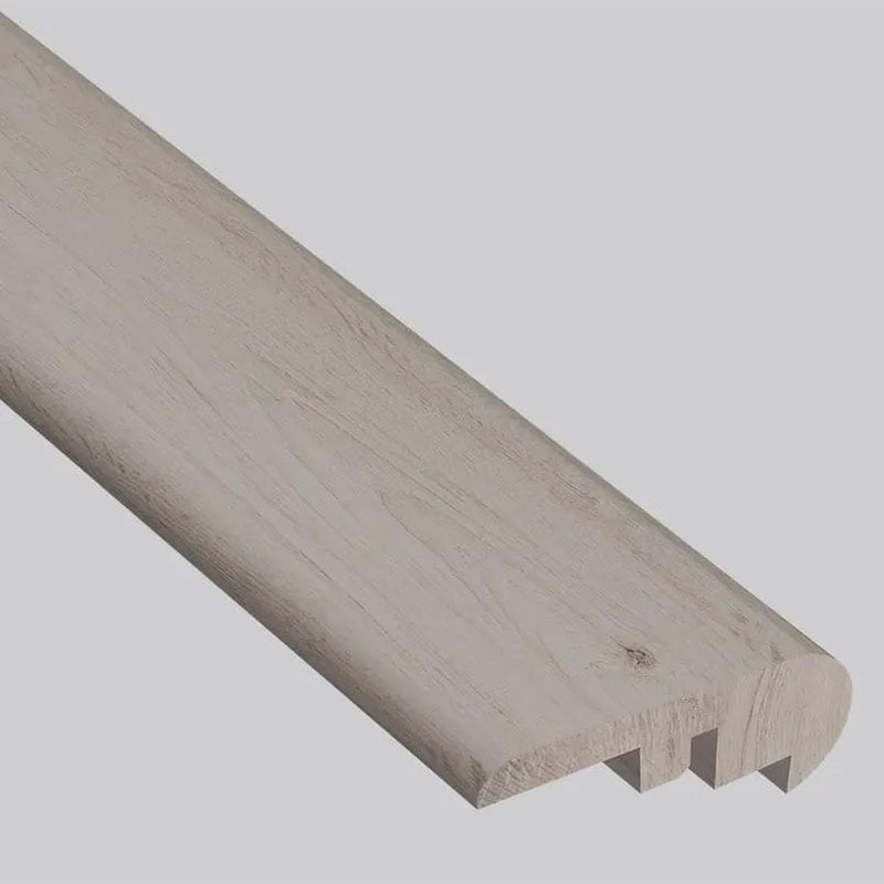 Smithcliffs Malton Semi Gloss Overlap Stair Nose Wood Look Rigid Core Moldings 2.23x1.03 close up