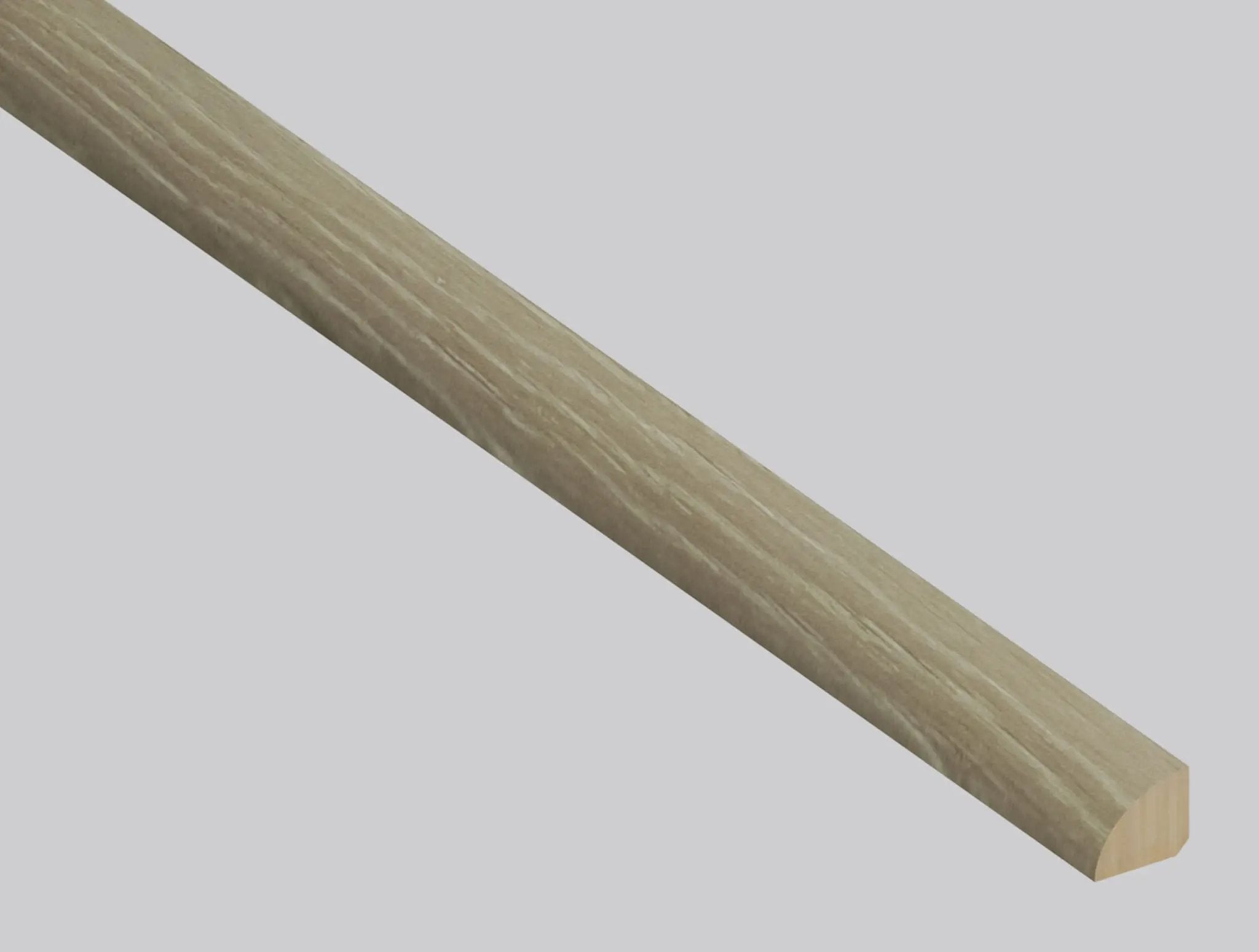 Woodhills Moorville Oak Wood Semi Gloss Quarter Round Look Moldings 0.64x0.75 close up