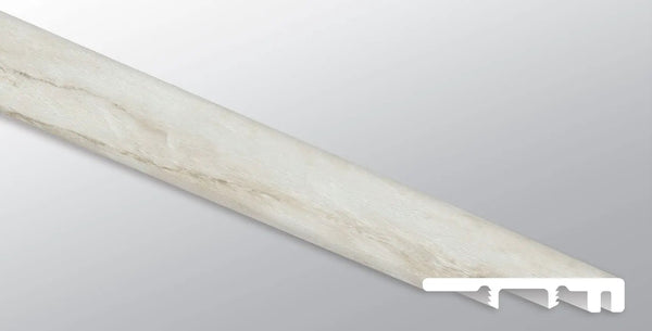 Trecento Quarzo Taj Semi Gloss End Cap Marble Look Lvt Moldings 1.5x0.25