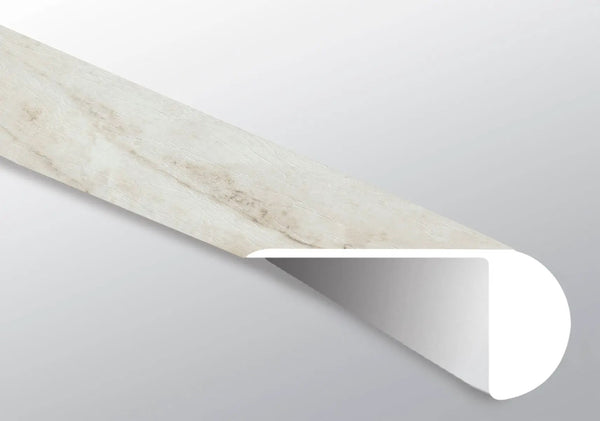 Trecento Quarzo Taj Semi Gloss Overlap Stair Nose Marble Look Lvt Moldings 2.23x1.03