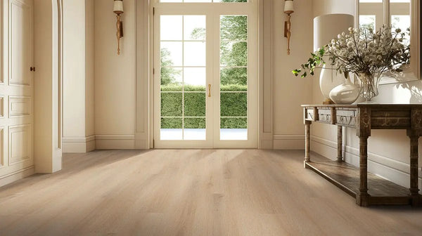 Xl Studio Quillian Semi Gloss Wood Look Lvt Moldings 1.5x0.25 in a finished room