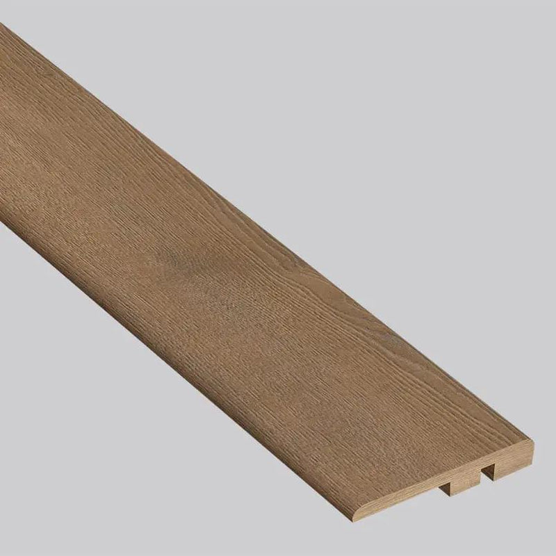 Shorecliffs Roghan Semi Gloss End Cap Wood Look Rigid Core Moldings 1.5x0.25 close up