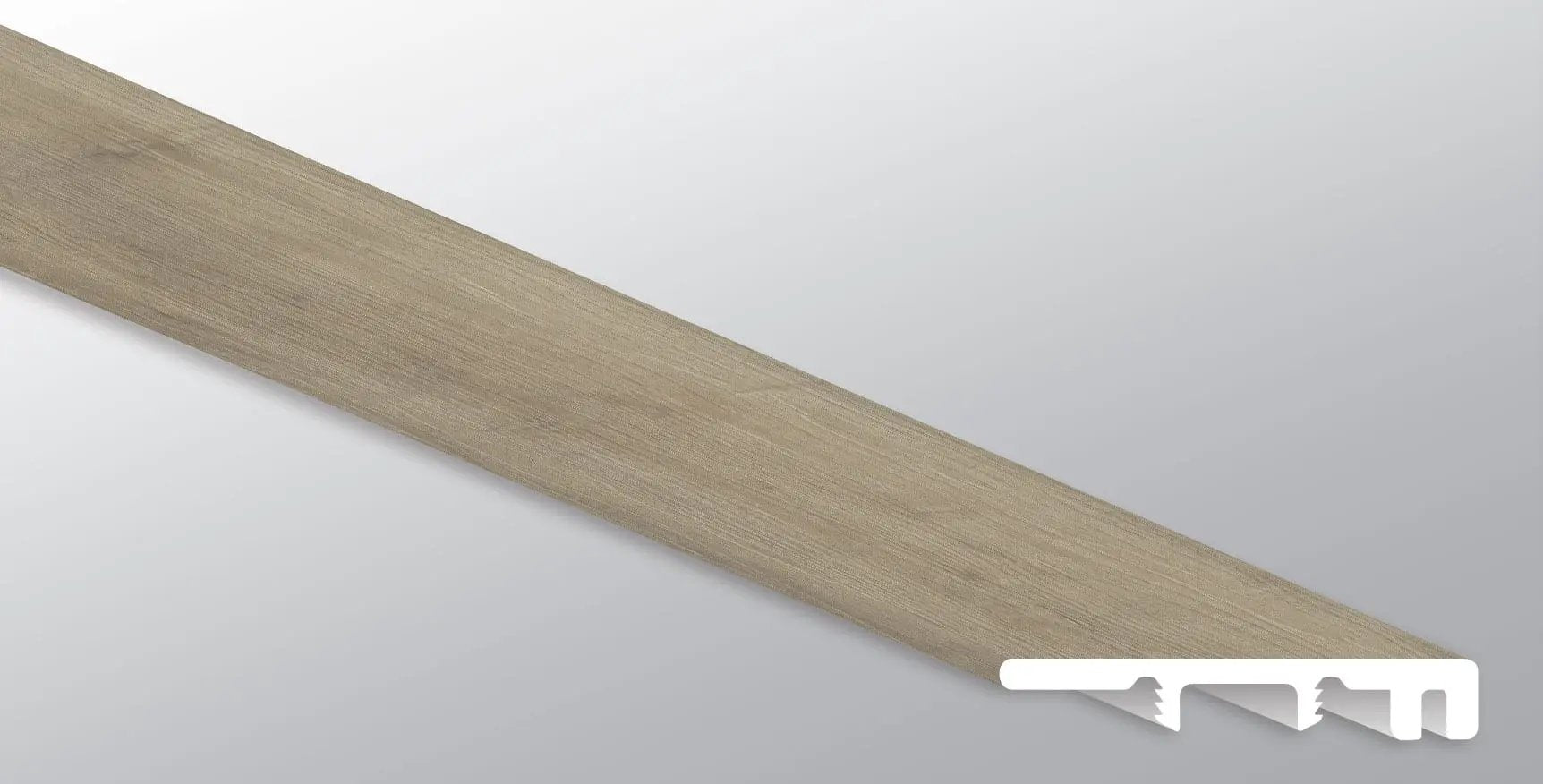 Laurel Saddle Wood Semi Gloss End Cap Look Lvt Moldings 1.5x0.25 close up
