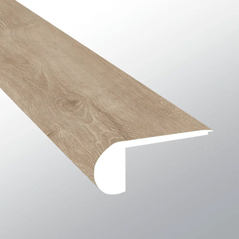 Cyrus Sandino Semi Gloss Flush Stair Nose Wood Look Lvt Moldings 2.75x0.75 close up