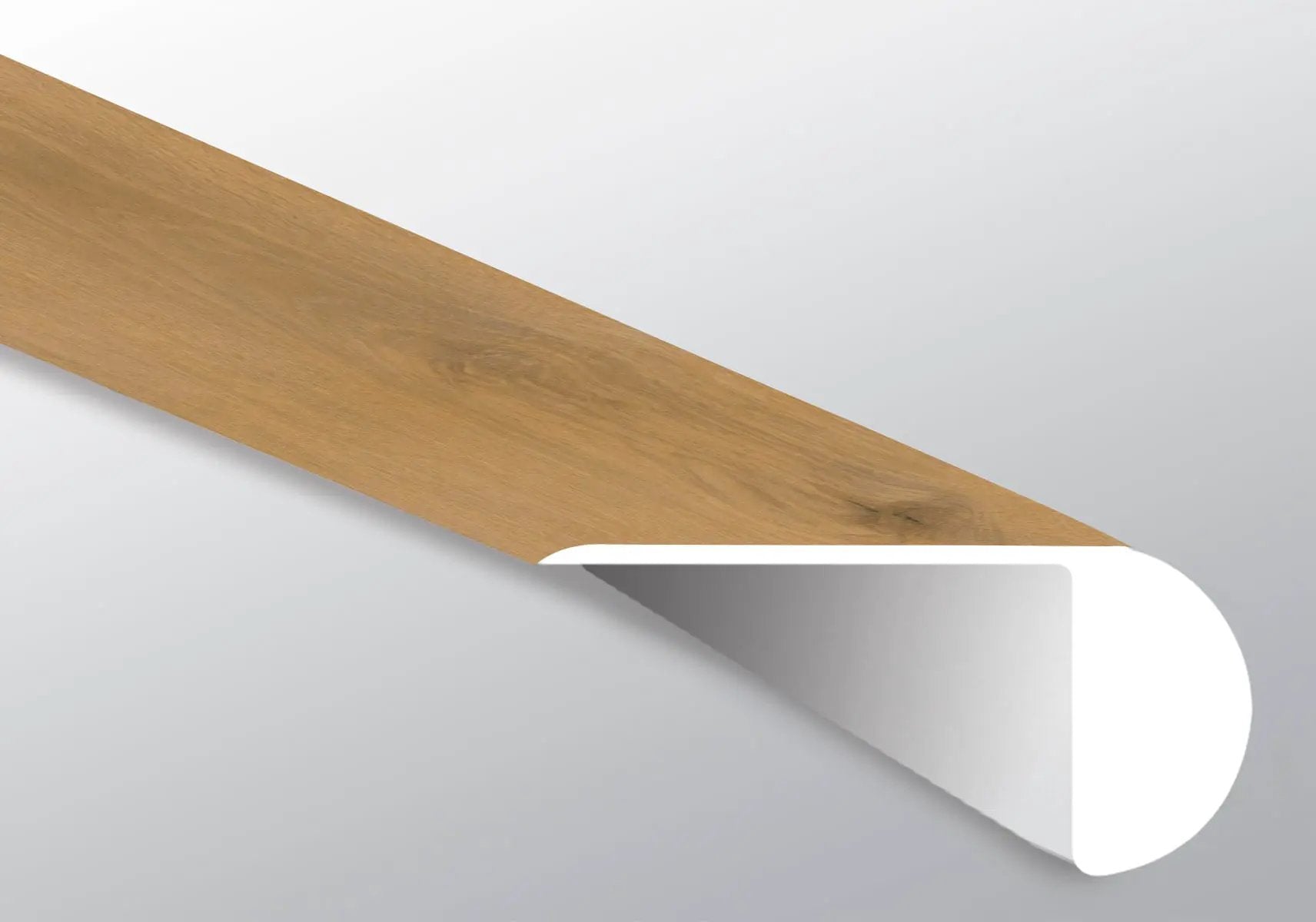 Laurel Scandi Semi Gloss Overlap Stair Nose Wood Look Lvt Moldings 2.23x1.03 by MSI Surfaces