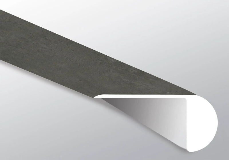 Trecento Stormbound Semi Gloss Overlap Stair Nose Stone Look Lvt Moldings 2.23x1.03 close up