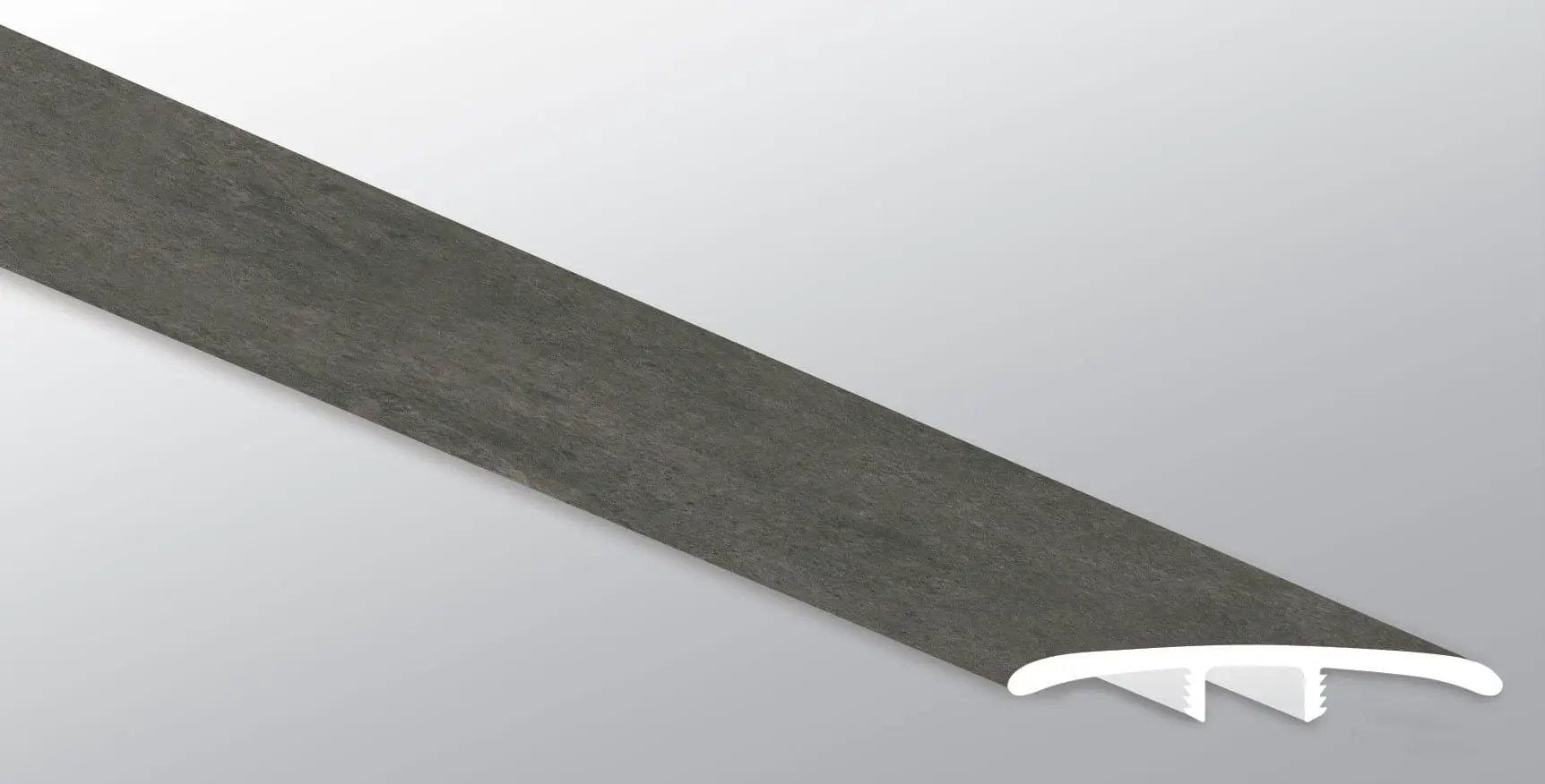 Trecento Stormbound Semi Gloss T Molding Stone Look Lvt Moldings 1.77x0.28 close up