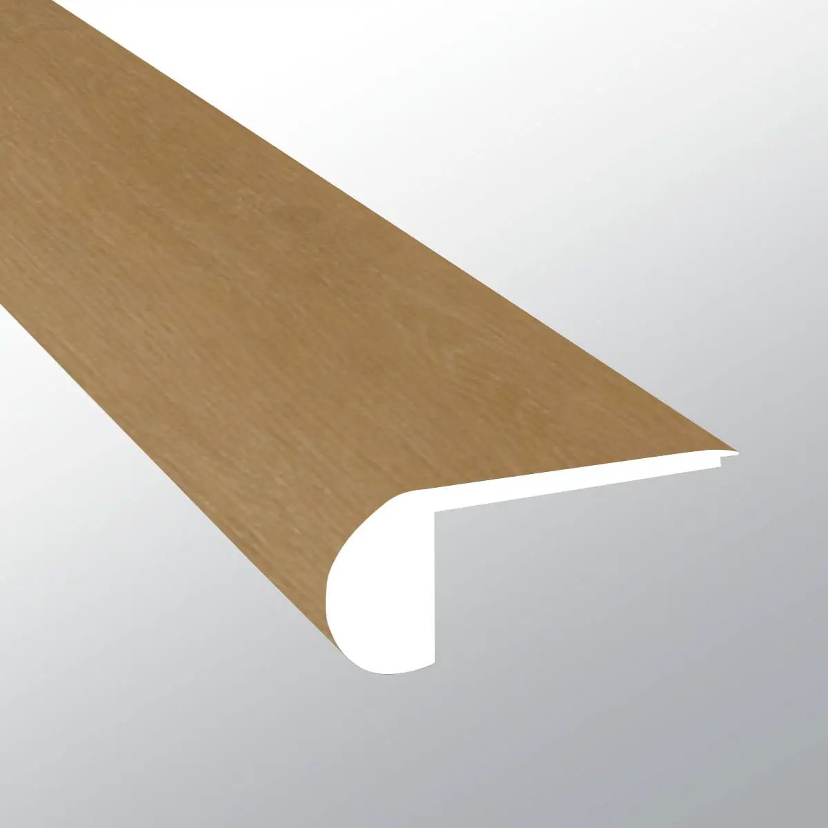Xl Studio Taos Semi Gloss Flush Stair Nose Wood Look Lvt Moldings 2.75x0.75 close up