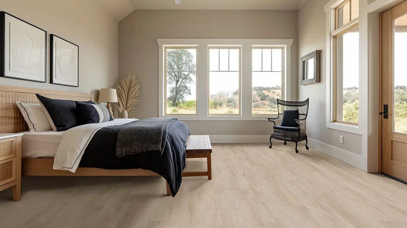 Xl Studio Tifton Semi Gloss Flush Stair Nose Wood Look Lvt Moldings 2.75x0.75 in a finished room