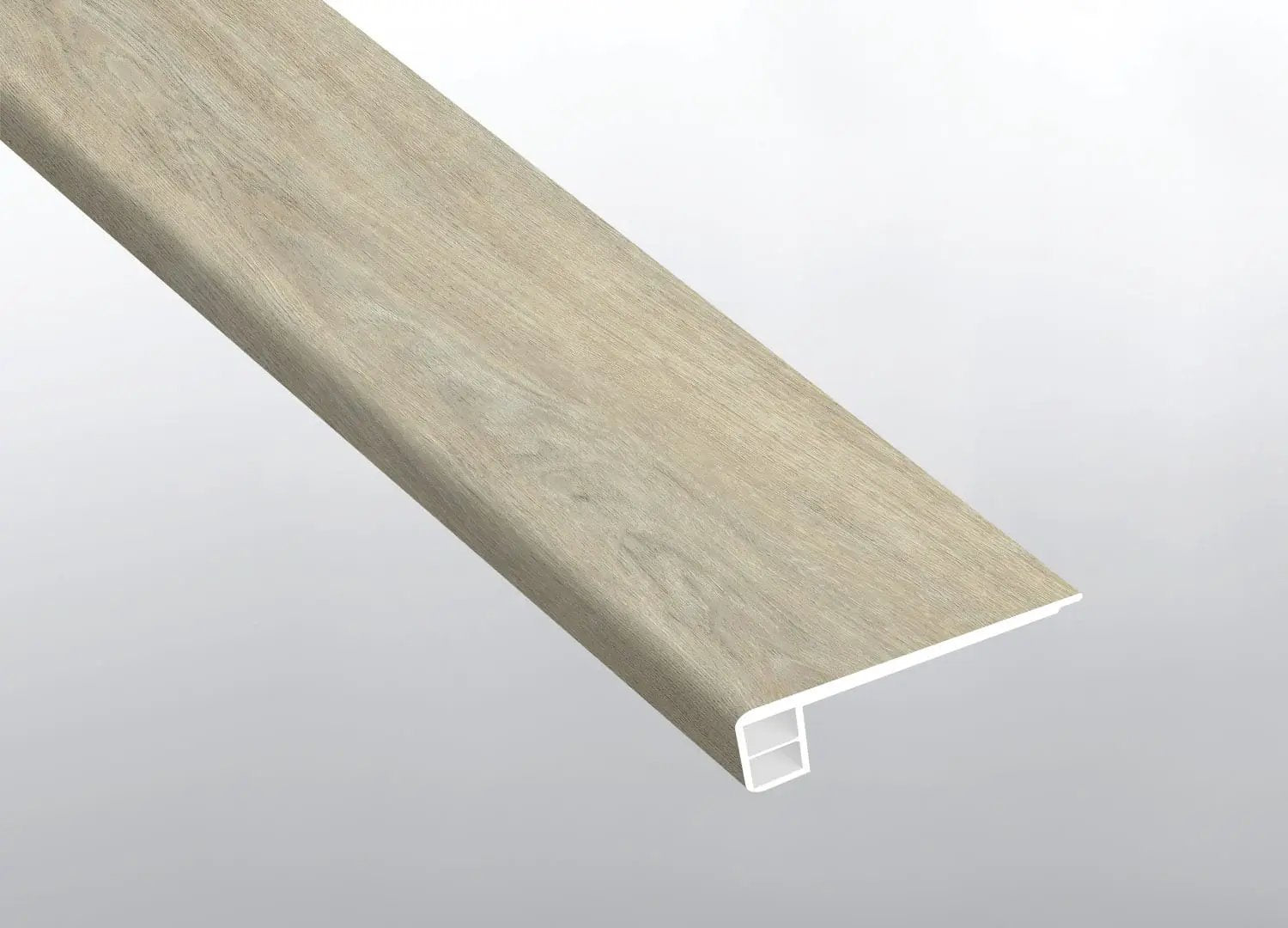 Wayne Parc Waldron Semi Gloss Flush Stair Nose End Cap Wood Look Lvt Moldings 2.75x0.75 close up