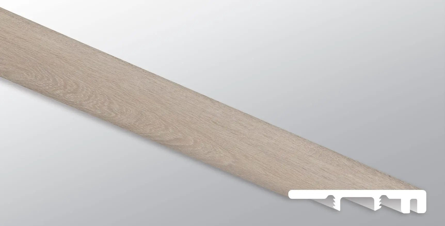Acclima Wharton Semi Gloss End Cap Wood Look Lvt Moldings 1.5x0.25 close up