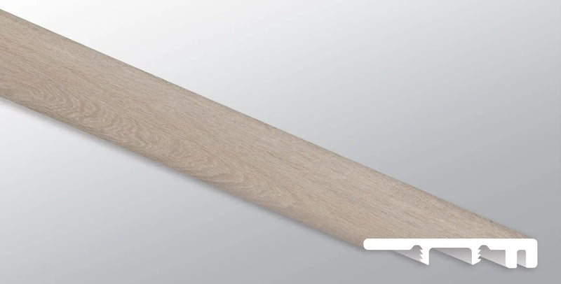 Acclima Wharton Semi Gloss End Cap Wood Look Lvt Moldings 1.5x0.25 close up