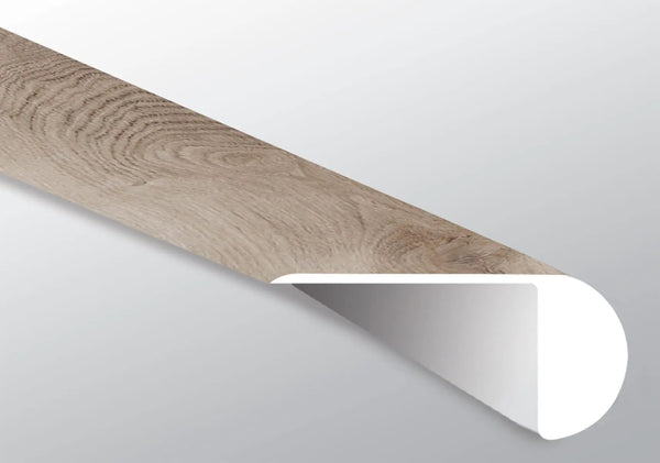 Cyrus Whitfield Gray Semi Gloss Overlap Stair Nose Wood Look Lvt Moldings 2.23x1.03