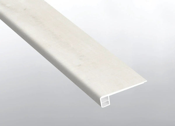 Andover Whitby White Semi Gloss Flush Stair Nose End Cap Wood Look Lvt Moldings 2.75x0.75