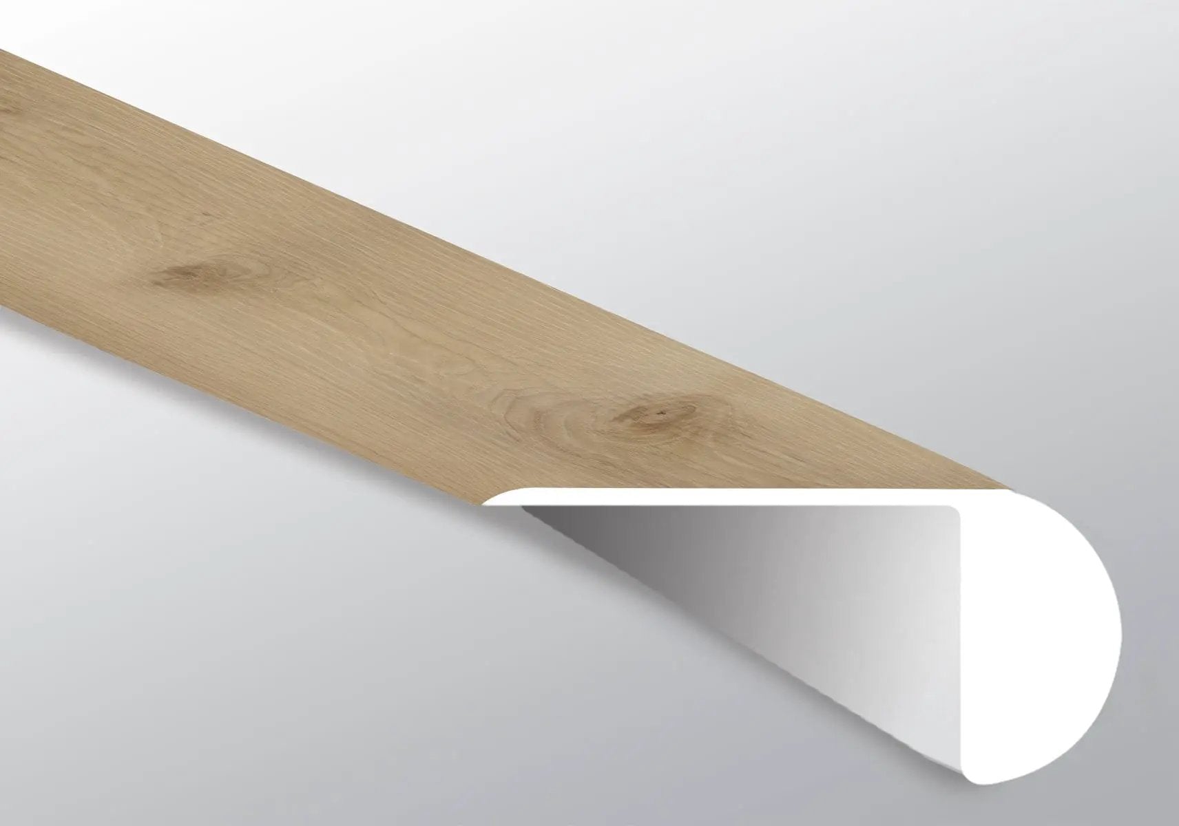 Andover Wilton Semi Gloss Overlap Stair Nose Wood Look Lvt Moldings 2.23x1.03 close up