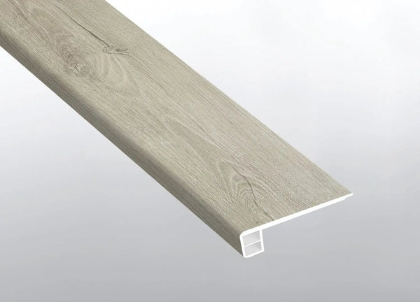 Ashton York Gray Semi Gloss Flush Stair Nose End Cap Wood Look Lvt Moldings 2.75x0.75