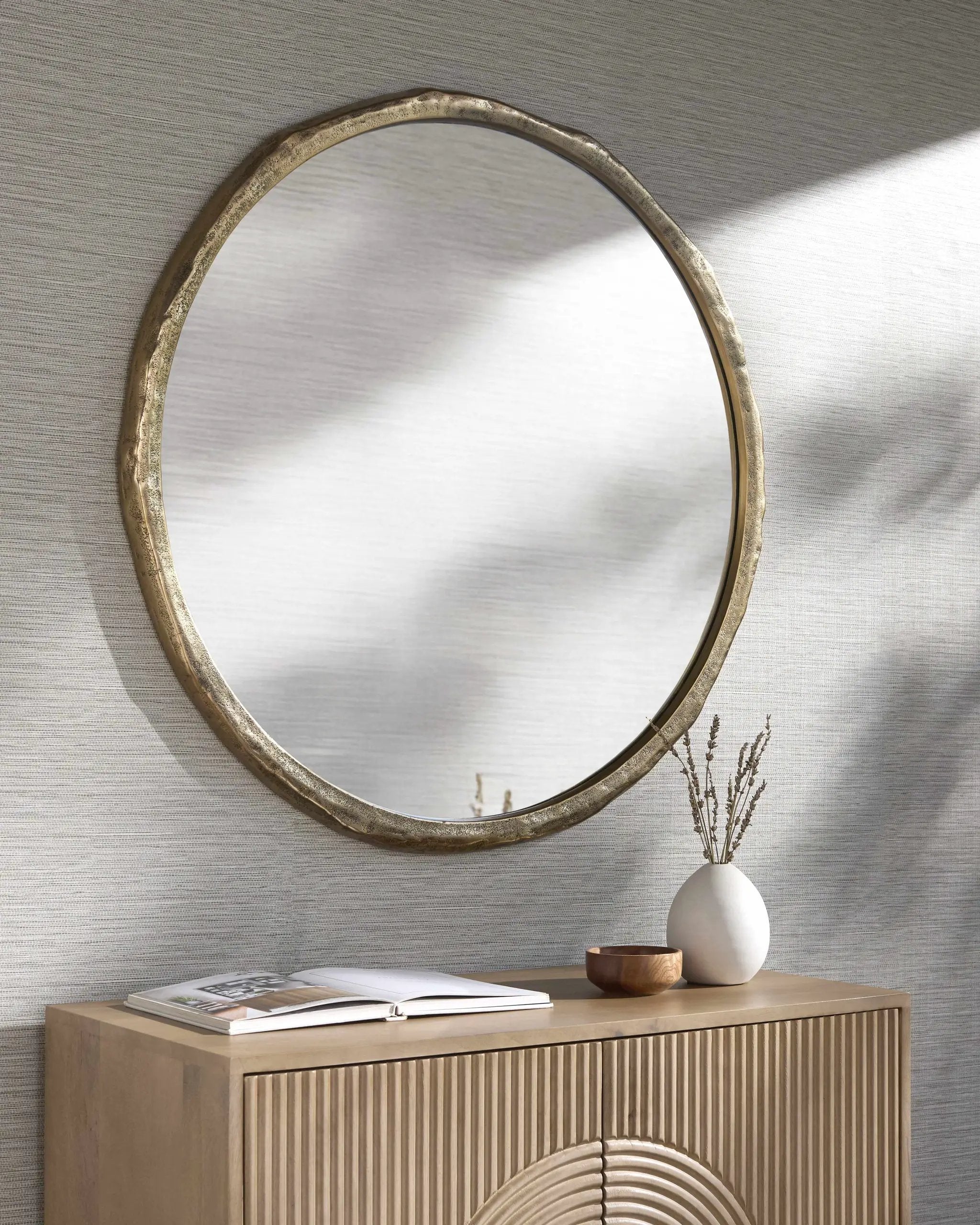 Vallelado Gold Accent Mirror by Boutique Rugs