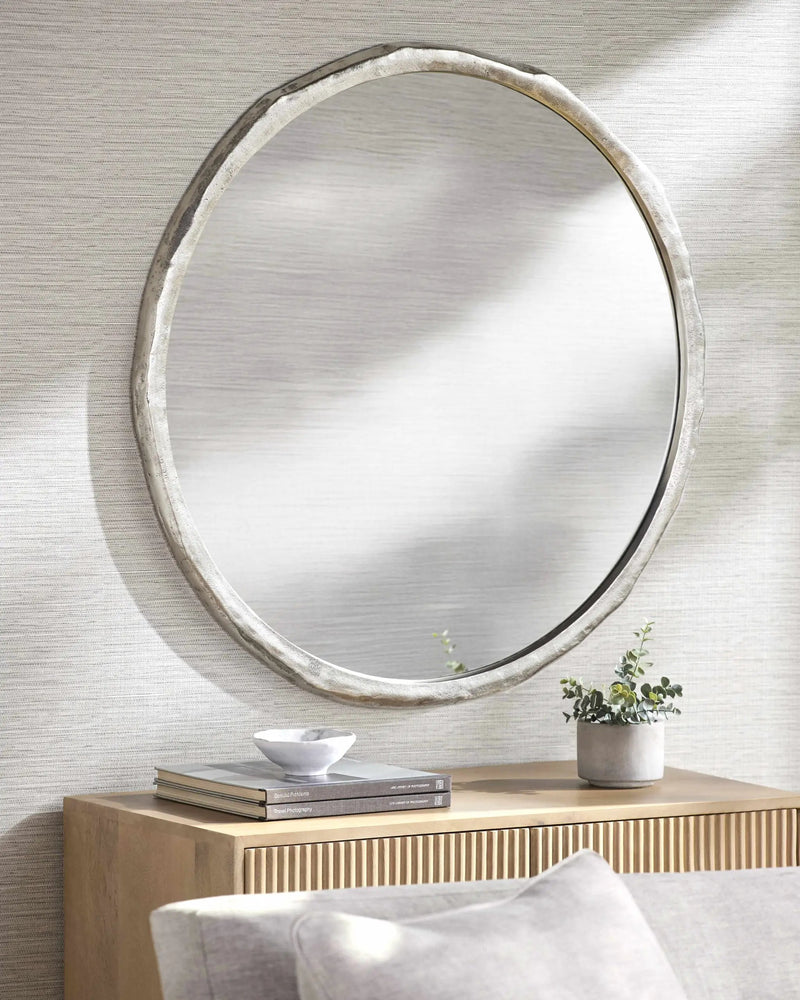 Vallelado Metallic - Nickel Accent Mirror by Boutique Rugs