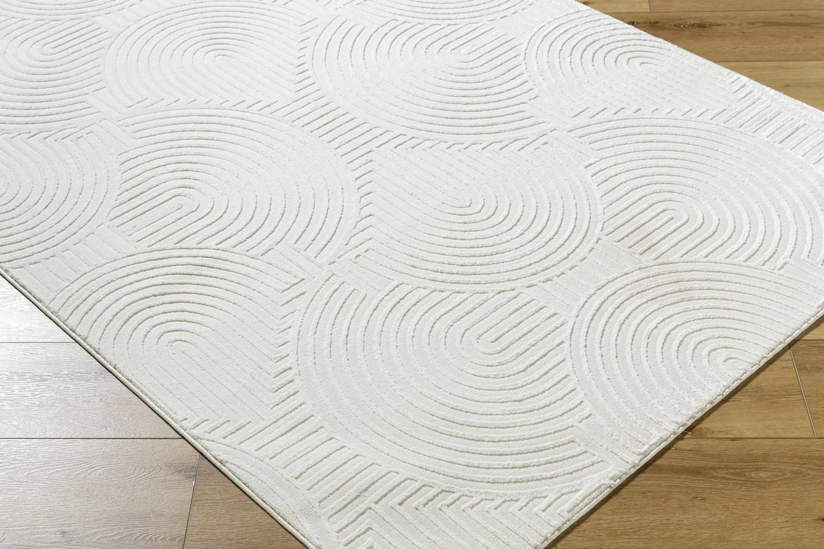Aucoin Cream 3D Rainbow Washable Area Rug, photo 5 of 7