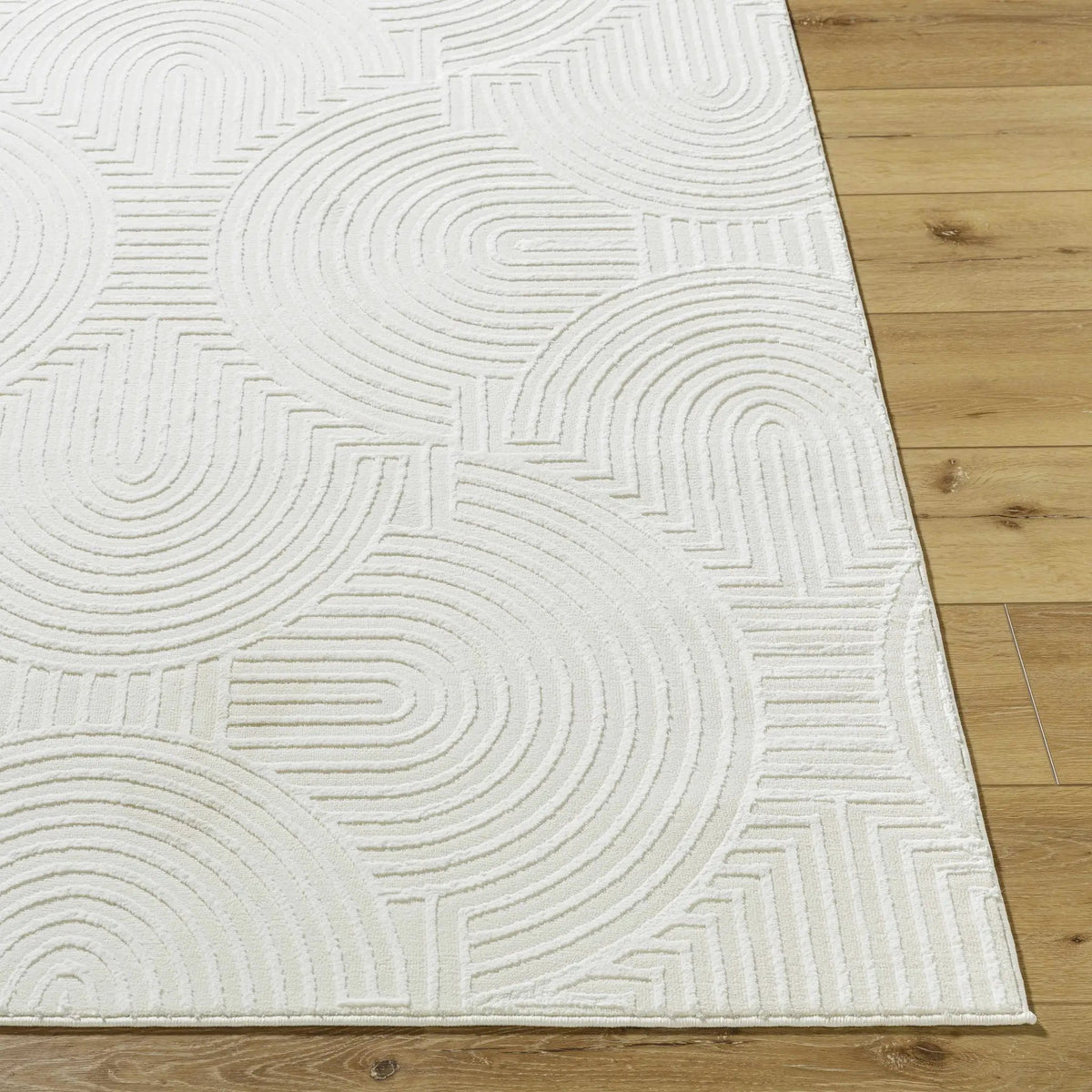 Aucoin Cream 3D Rainbow Washable Area Rug, photo 6 of 7