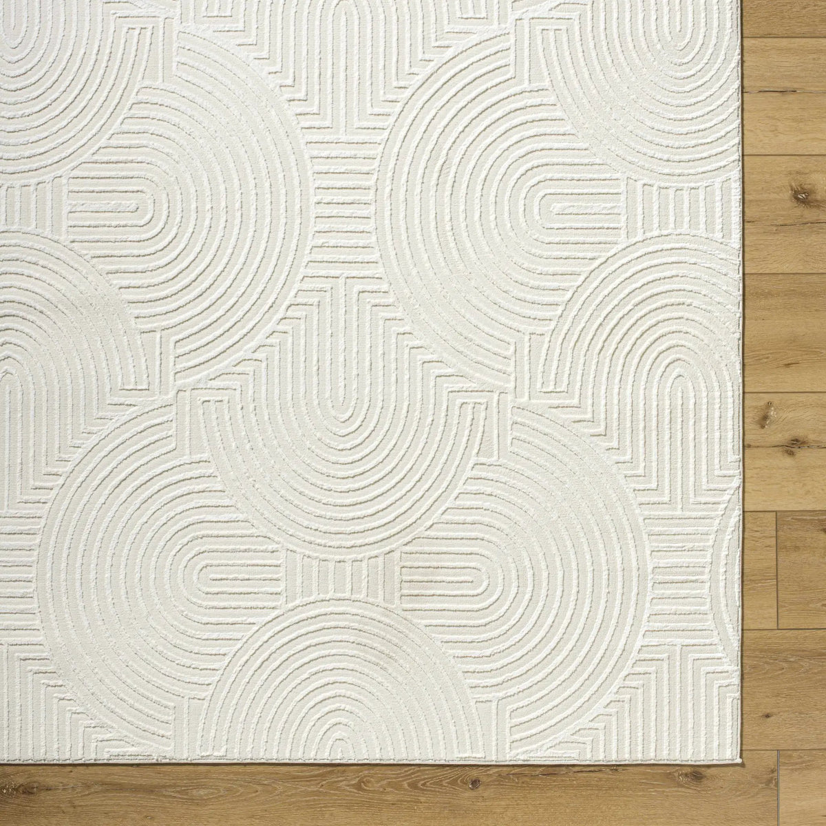 Aucoin Cream 3D Rainbow Washable Area Rug, photo 3 of 7