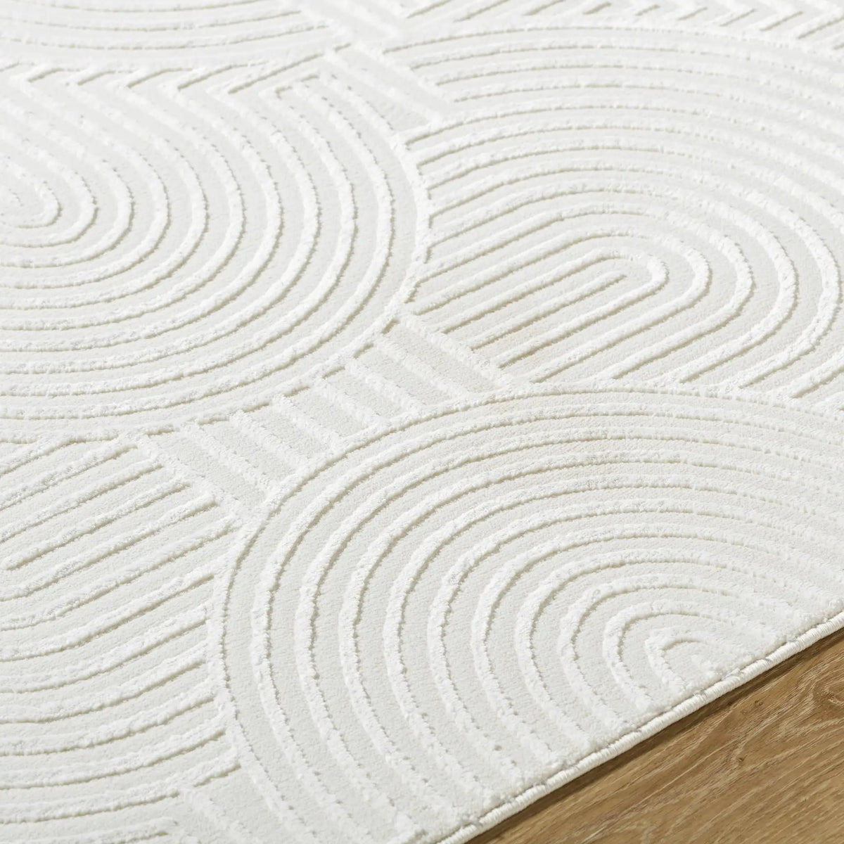 Aucoin Cream 3D Rainbow Washable Area Rug, photo 4 of 7